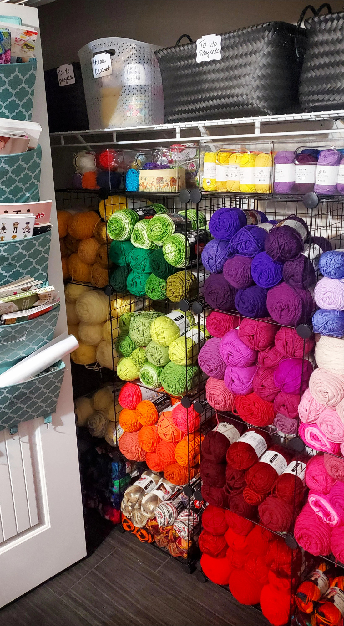 yarn closet organization