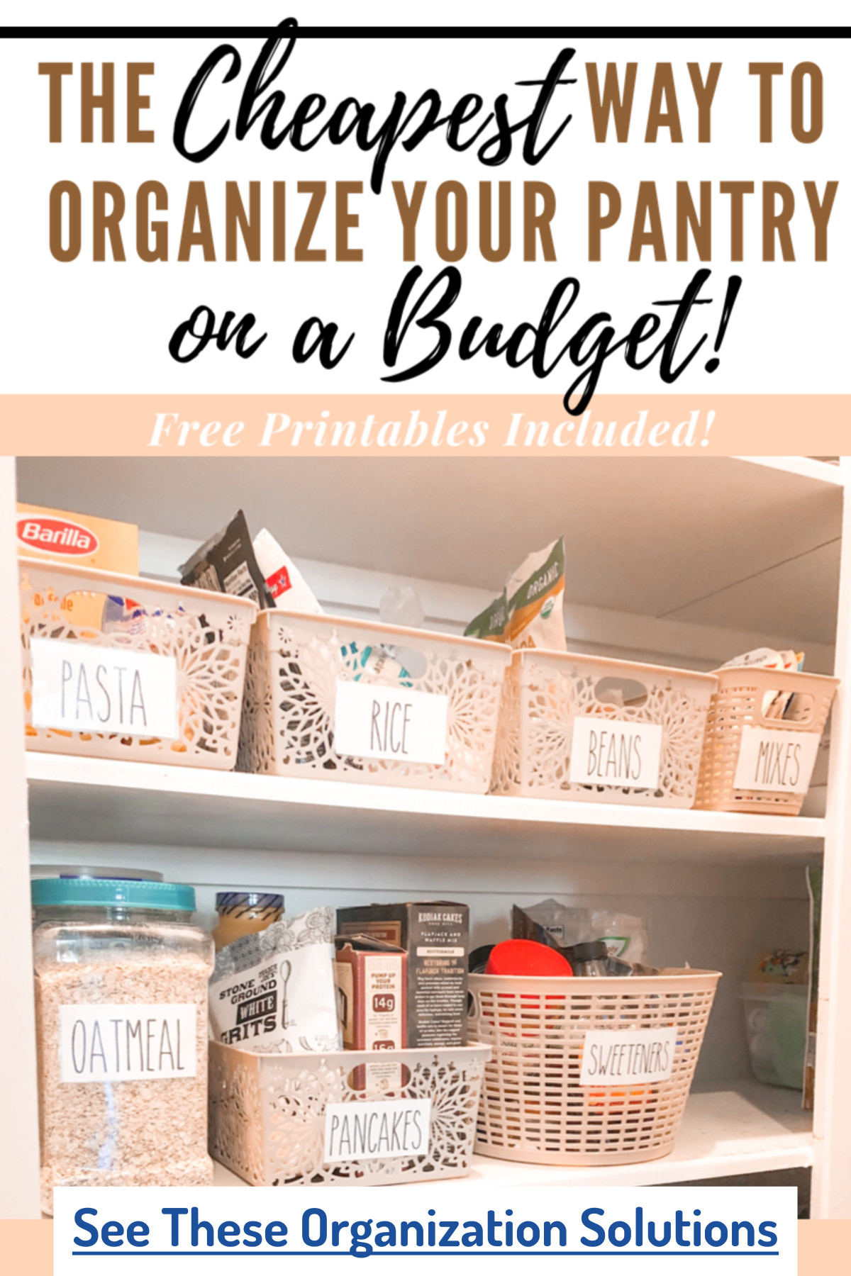 Dollar Store Pantry Organization