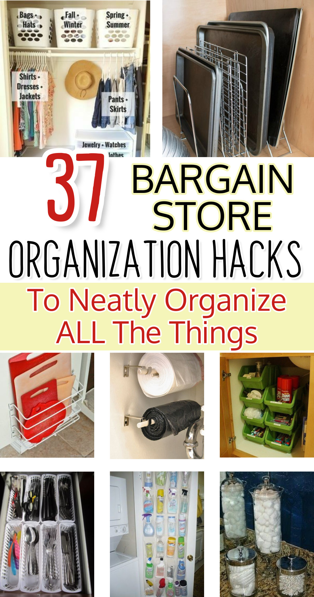 37 Bargain Dollar Store Organization Hacks To Neatly Organize ALL The Things