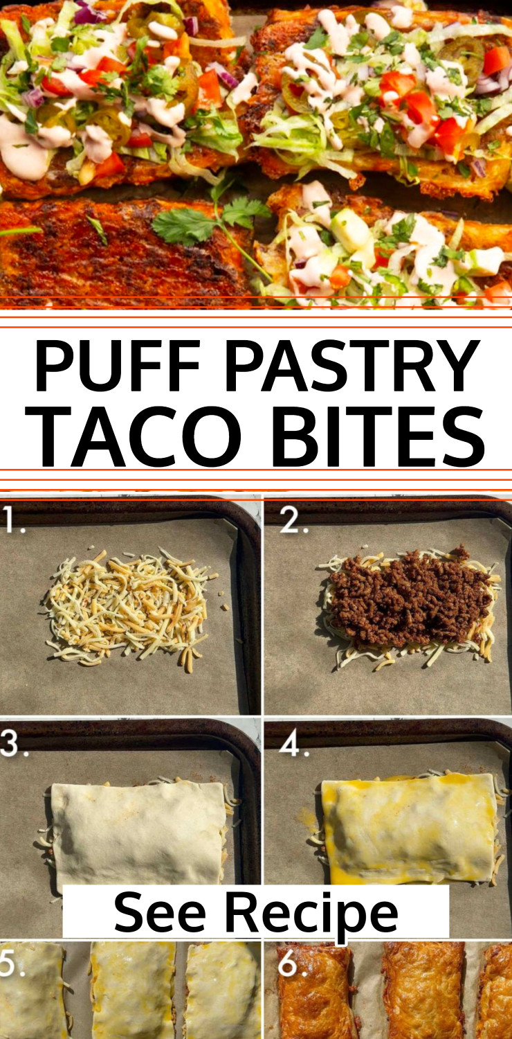 Puff Pastry Taco Bites