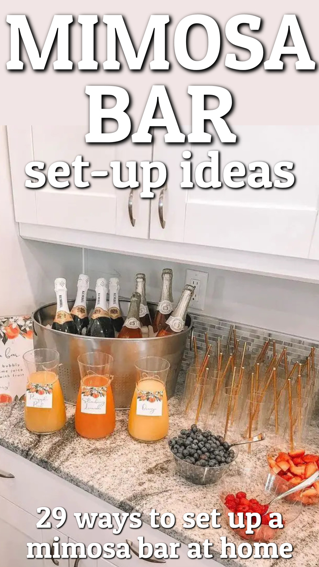 Mimosa bar set up ideas - 29 ways to set up a mimosa bar at home